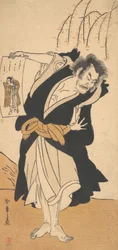 Il terzo Otani Hiroemon come fuorilegge vicino a un salice, 3° mese, 1777