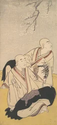 Il terzo Sawamura Sojuro e il secondo Ichikawa Monnosuke come monaci buddisti, 1791