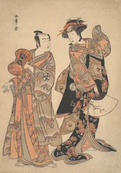 Il terzo Segawa Kikunojo come Ochiyo e Bando Mitsugoro come Hanbei, 5° mese, 1781