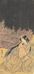 Il terzo Segawa Kikunojo come donna in posizione accovacciata, 1778