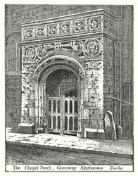 Il Portico della Cappella, Ospizi di Greenway, Tiverton (incisione)