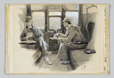 Illustrazione per il racconto di Sherlock Holmes di Arthur Conan Doyle «L