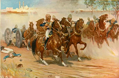Il Tenente Roberts Salva la Sua Batteria Sotto le Mura di Delhi, 1901