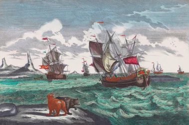 Flotta baleniera al largo della Groenlandia nel XVIII secolo
