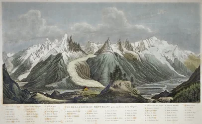 Veduta del massiccio del Monte Bianco