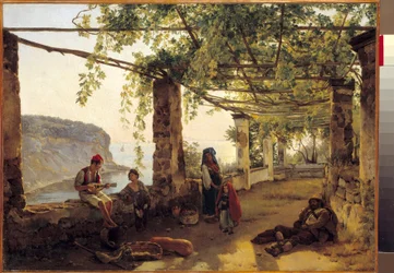 Paesaggio vicino a Sorrento sulla Costiera Amalfitana