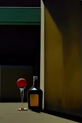 Bicchiere solitario del destino