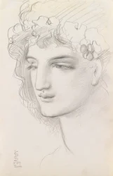 Studio di una testa incoronata, 1867