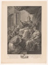 Papa Gregorio circondato da cardinali