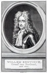William Bentinck, 1° Conte di Portland, inciso da Jacobus Houbraken dopo un originale di Robert Williams