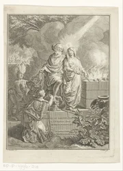 Pagina del titolo allegorica con il patriarca Abramo e la Verità