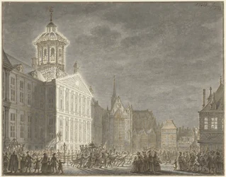 Illuminazione del municipio per Guglielmo V e Guglielmina di Prussia, 1768