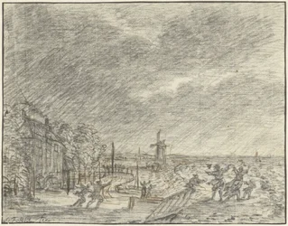 Tempesta e inondazione a Halfweg, 15 novembre 1775
