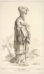 Dona Mitilena, da Recueil de diverses figures straniere Inventate da F. Bouche