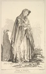 Donna di Boulogne, dal Recueil de diverses figures étrangeres Inventées par F. Bo...