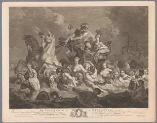 Allegoria sulla marina britannica e la vittoria sulla flotta francese