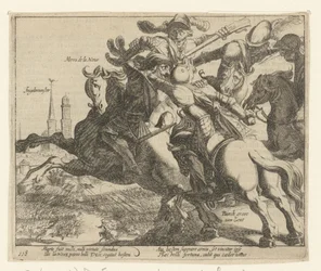 François de la Noue fatto prigioniero durante la battaglia di Ingelmunster, 1580