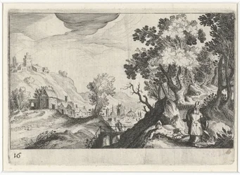 Paesaggio collinare con il Buon Samaritano
