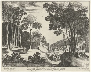 Paesaggio con Cristo e la guarigione della donna emorroissa