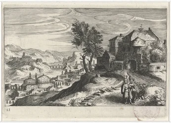 Valle fluviale con edifici