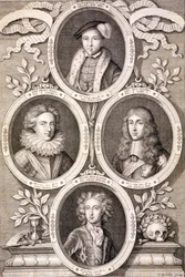 Edoardo VI, Enrico e Guglielmo, Duchi di Gloucester, e Enrico, Principe di Galles