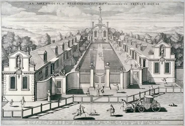 Trinity Almshouses, Mile End Road, Stepney, Londra