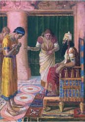 Daniele alla corte dei re, dal Libro delle Immagini della Bibbia pubblicato da Thomas Nelson, c.1950