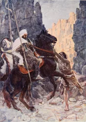 Il cavaliere scozzese Sir Kenneth con il Saraceno, sorpresi da Hamako mentre cavalcavano nella Valle dell