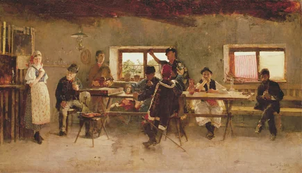 Festaioli in un pub, 1888