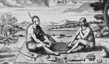 Un uomo e sua moglie a cena, 1705