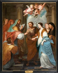 Chiesa parrocchiale (Parochiekerk Sint-Eligius). Simon De Pape. 3 Fidanzamento della Vergine. XVII secolo.