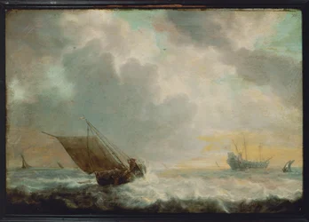 Paesaggio marino (pittura su legno)