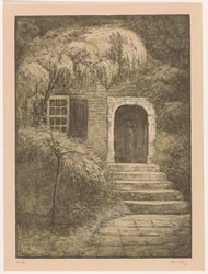 Porta con scala di pietra