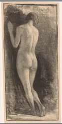 Donna nuda in piedi