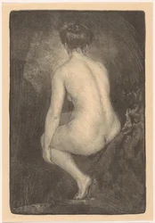 Donna nuda seduta