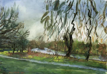 Giardini di Buccleuch (acquerello e gouache su carta)