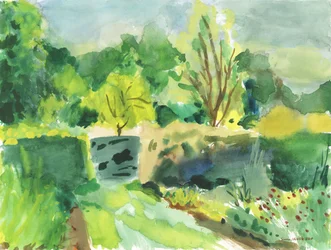 La natura selvaggia di Ham House, 2019 (acquerello su carta)