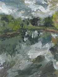 Stagno n. 2 , 2023 (acrilico su carta)