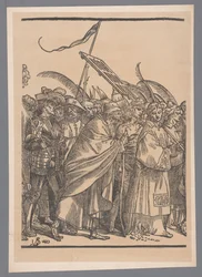 Riproduzione della seconda parte della serie di stampe Il trionfo di Cristo di Joos Lambrecht
