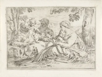 Sacra Famiglia con Elisabetta e il giovane Giovanni Battista