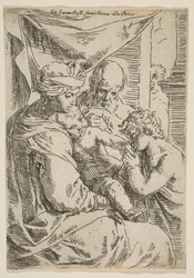 Sacra Famiglia con San Giovanni Battista che Bacia la Mano del Bambino Gesù, ca. 1642