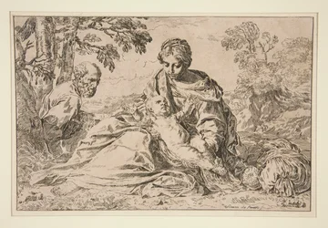 Riposo durante la fuga in Egitto
