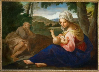 Riposo durante la fuga in Egitto (dipinto su tela)