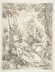 La Sacra Famiglia in Riposo durante la Fuga in Egitto, ca. 1637-1639