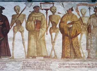 La morte con il monaco (dettaglio)