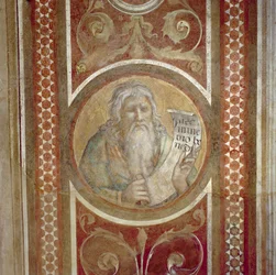 Maestà: Abramo, dettaglio della cornice
