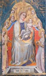 Madonna con bambino in trono tra angeli, 1390-1399 circa (tempera su tavola)