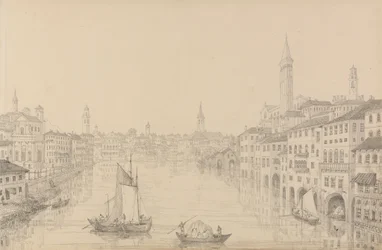 Album di 30 vedute nel Tirolo e in Italia: Città di Verona dal ponte, 1 novembre 1840
