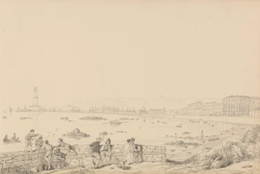 Album di 30 vedute nel Tirolo e in Italia: Livorno, Villa Caprille - Vista generale 1 settembre 1841