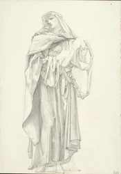Figura maschile drappeggiata (taccuino #2614)